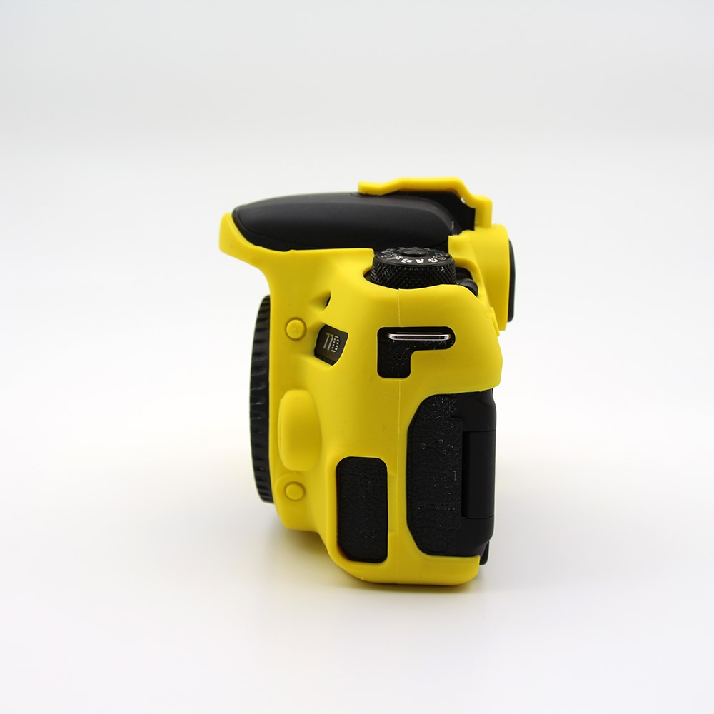 Soft Silicone Protective Camera Shell Case for Canon EOS 77D Camera - Yellow-7