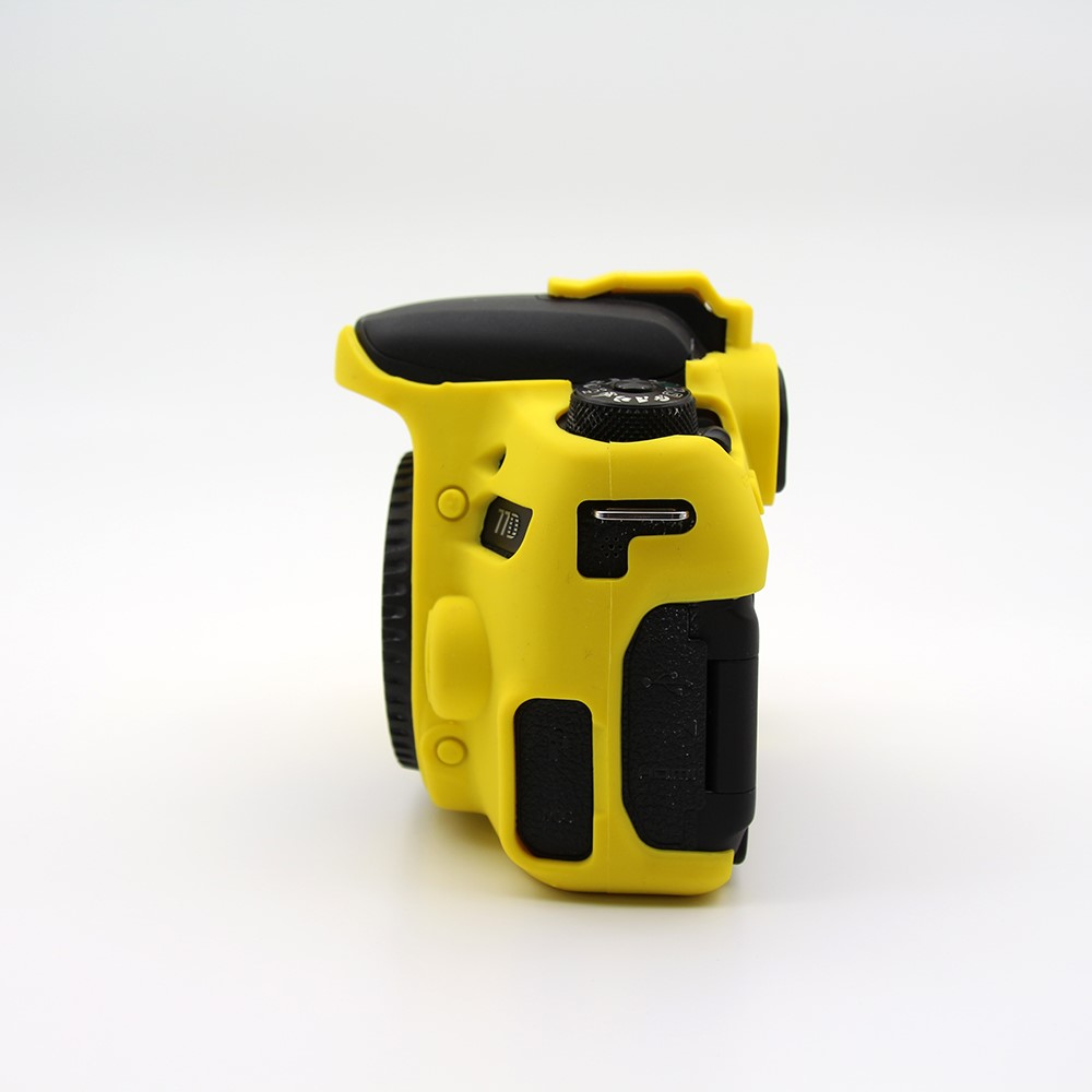 Caja de Caparazón Protectora de Silicona Suave Para la Cámara Canon EOS 77D - Amarillo