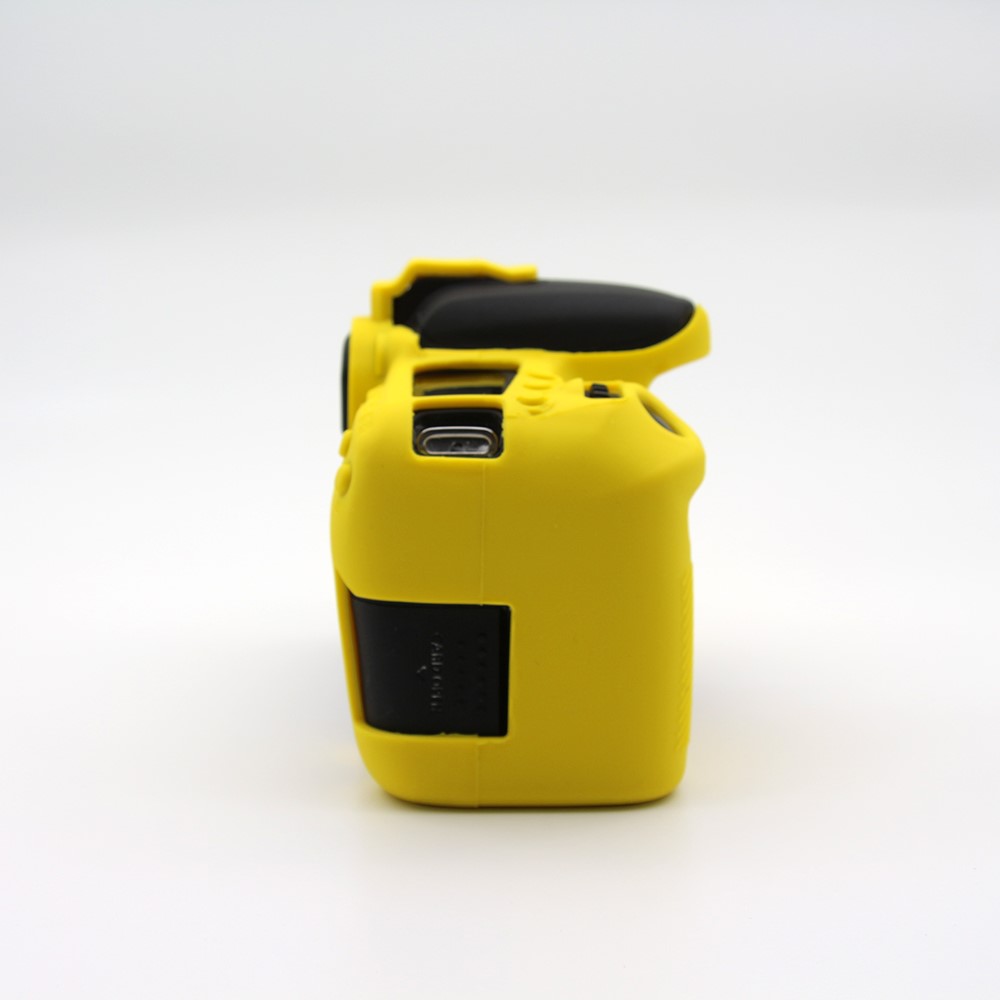 Caja de Caparazón Protectora de Silicona Suave Para la Cámara Canon EOS 77D - Amarillo-8