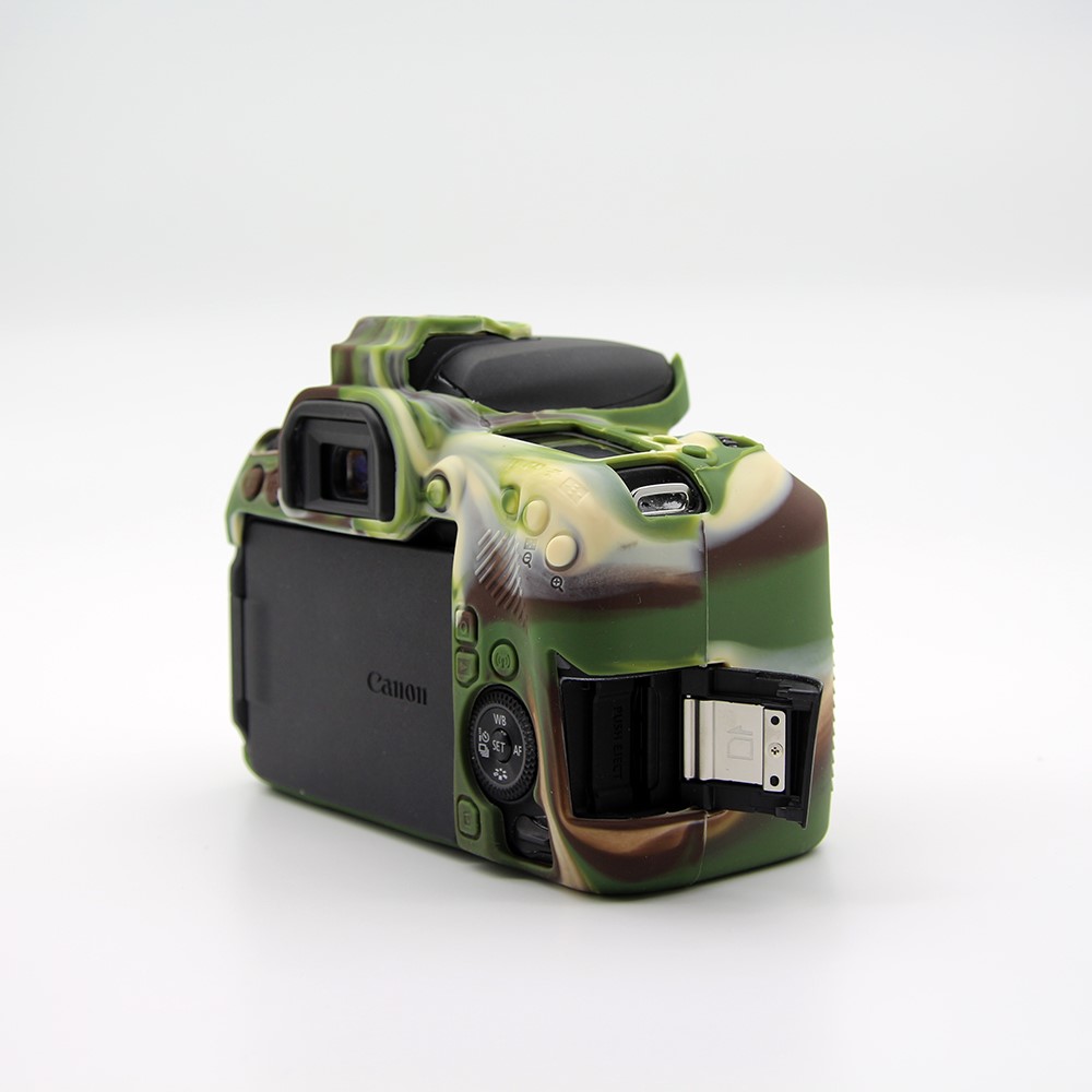 Soft Silicone Protective Housing Cover Case for Canon EOS 77D Camera - Camouflage-4