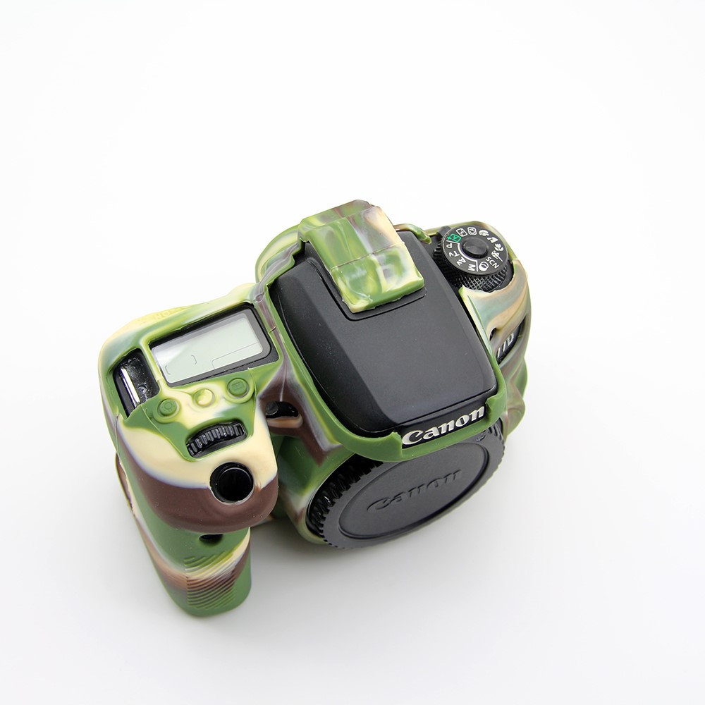 Soft Silicone Protective Housing Cover Case for Canon EOS 77D Camera - Camouflage-6