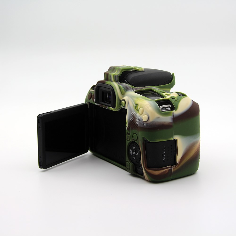 Soft Silicone Protective Housing Cover Case for Canon EOS 77D Camera - Camouflage-7