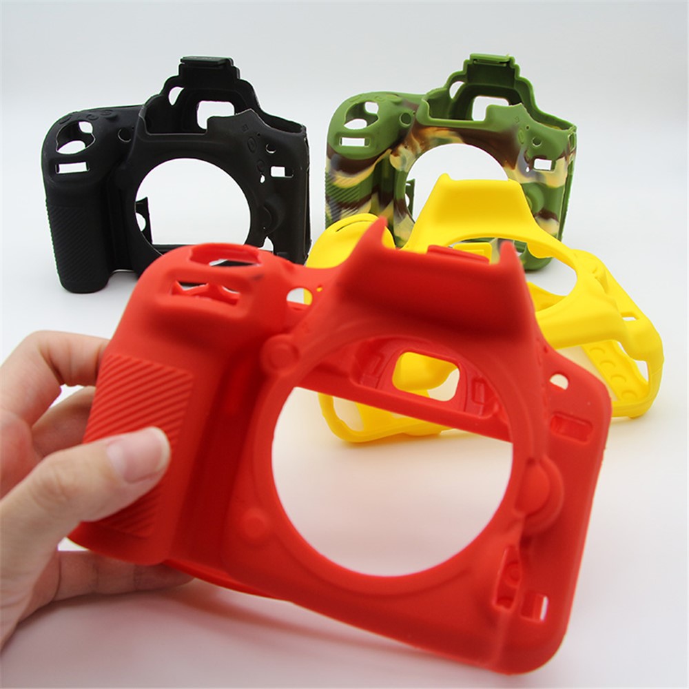 Flexible Silicone Protective Cover for Nikon D750 Digital SLR Camera - Red-4