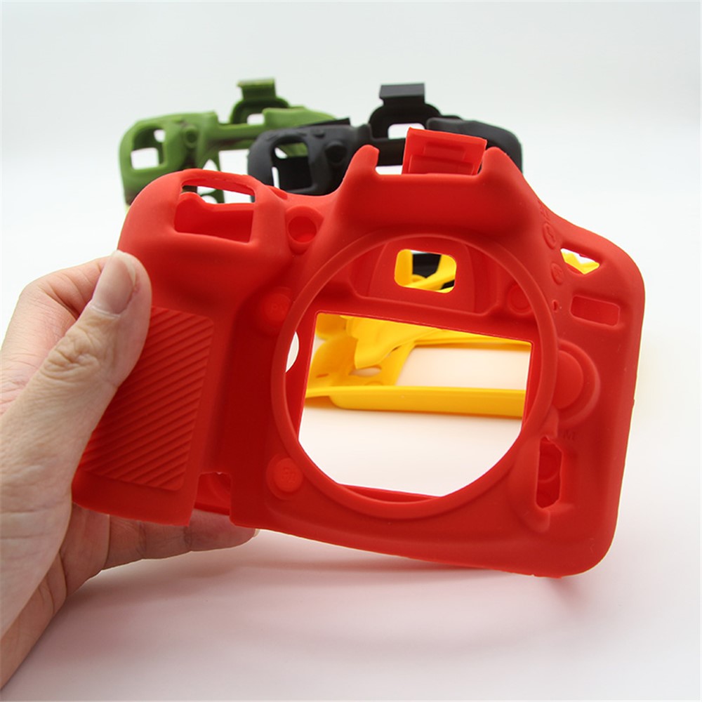Flexible Silicone Protective Cover for Nikon D750 Digital SLR Camera - Red-8