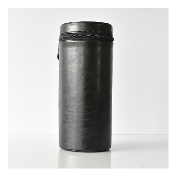 Camera Lens Bag Lens Pocket pu le Cuir pu en Cuir Pour Nikon Canon Sony Fujifilm, Etc. - Taille L / le Noir-2