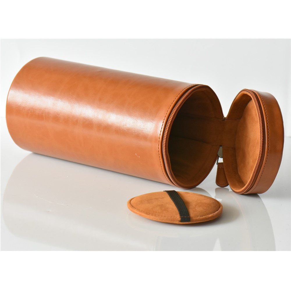 Camera Lens Bag Lens Pocket PU Leather Cover for Nikon Canon Sony Fujifilm etc - Size: L / Brown-5