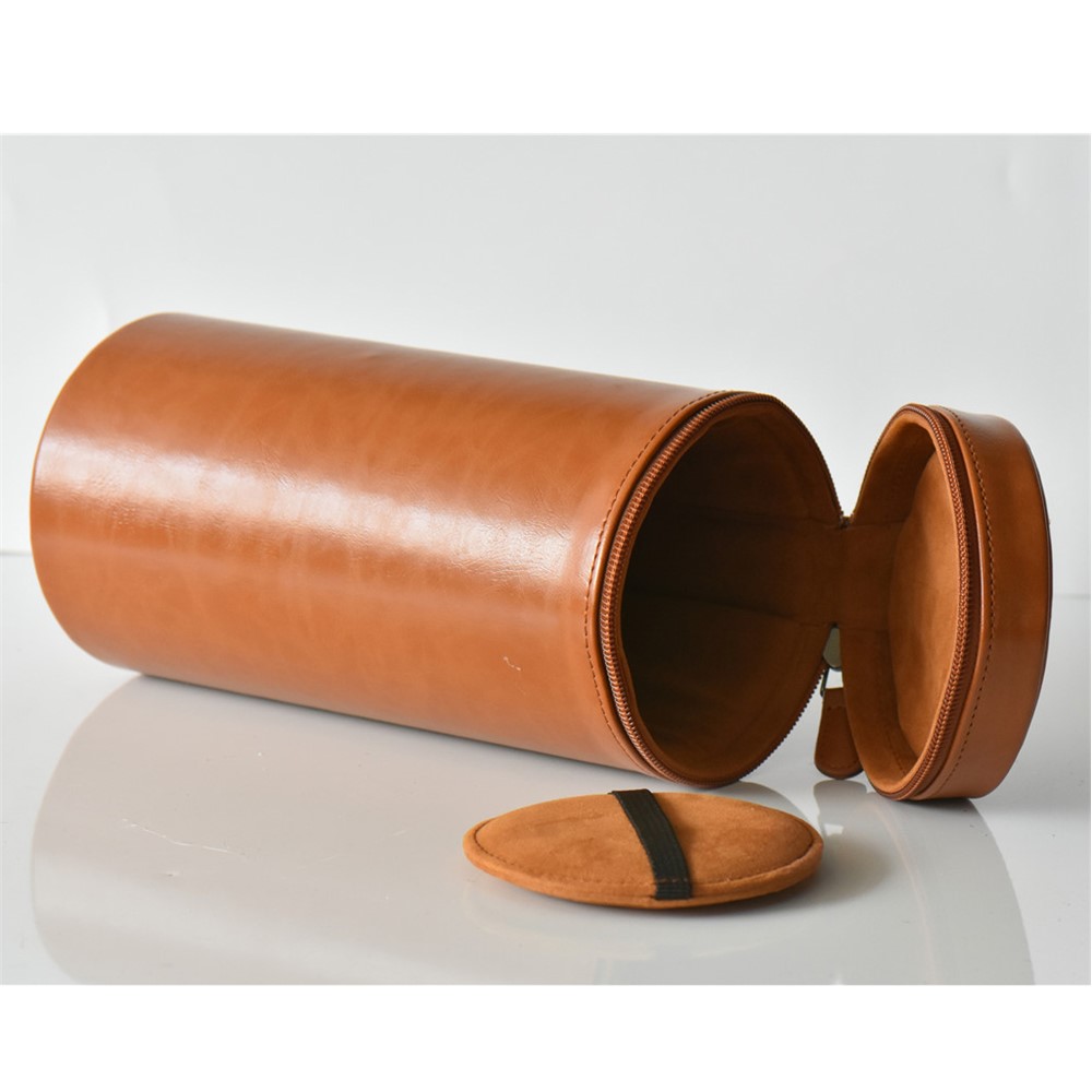 Camera Lens Bag Lens Pocket PU Leather Cover for Nikon Canon Sony Fujifilm etc - Size: L / Brown-6