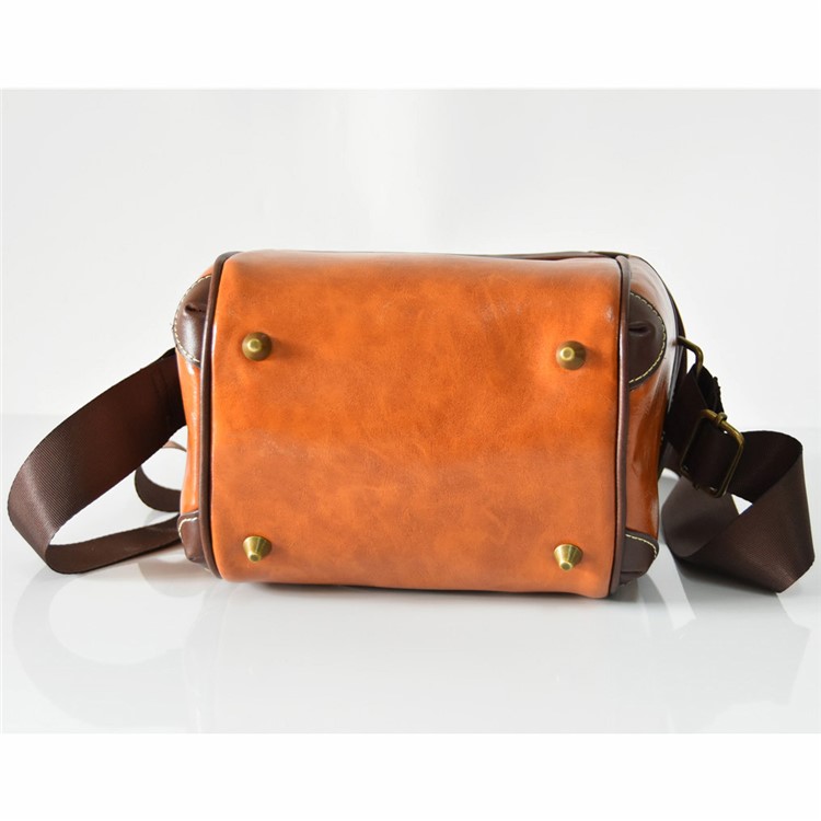 Single Shoulder Leather Camera Pouch Bag for Canon Sony Camera-12