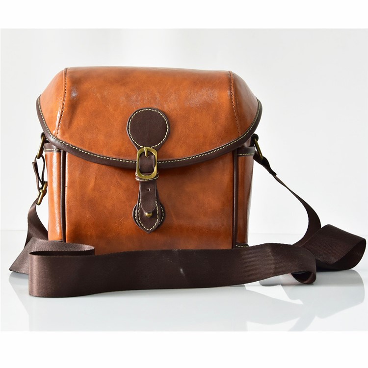 Single Shoulder Leather Camera Pouch Bag for Canon Sony Camera-15