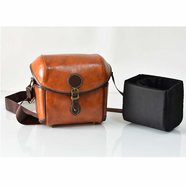Single Shoulder Leather Camera Pouch Bag for Canon Sony Camera-18