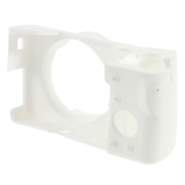 Silicone Protective Shell for Sony Alpha A6000 Camera - White-2