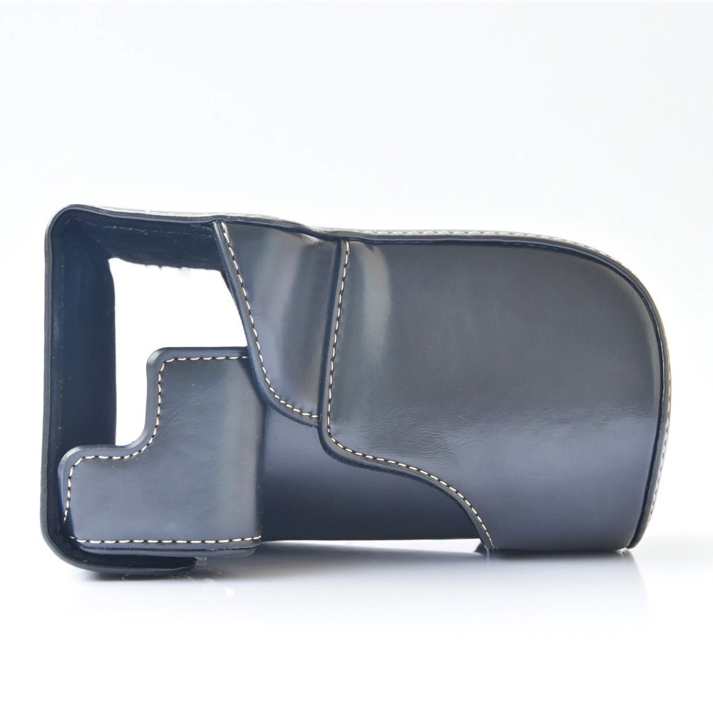 Detachable PU Leather Camera Case + Strap for Canon EOS M6 (18-55mm) - Black-3