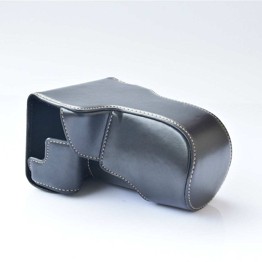 Detachable PU Leather Camera Case + Strap for Canon EOS M6 (18-55mm) - Black-6