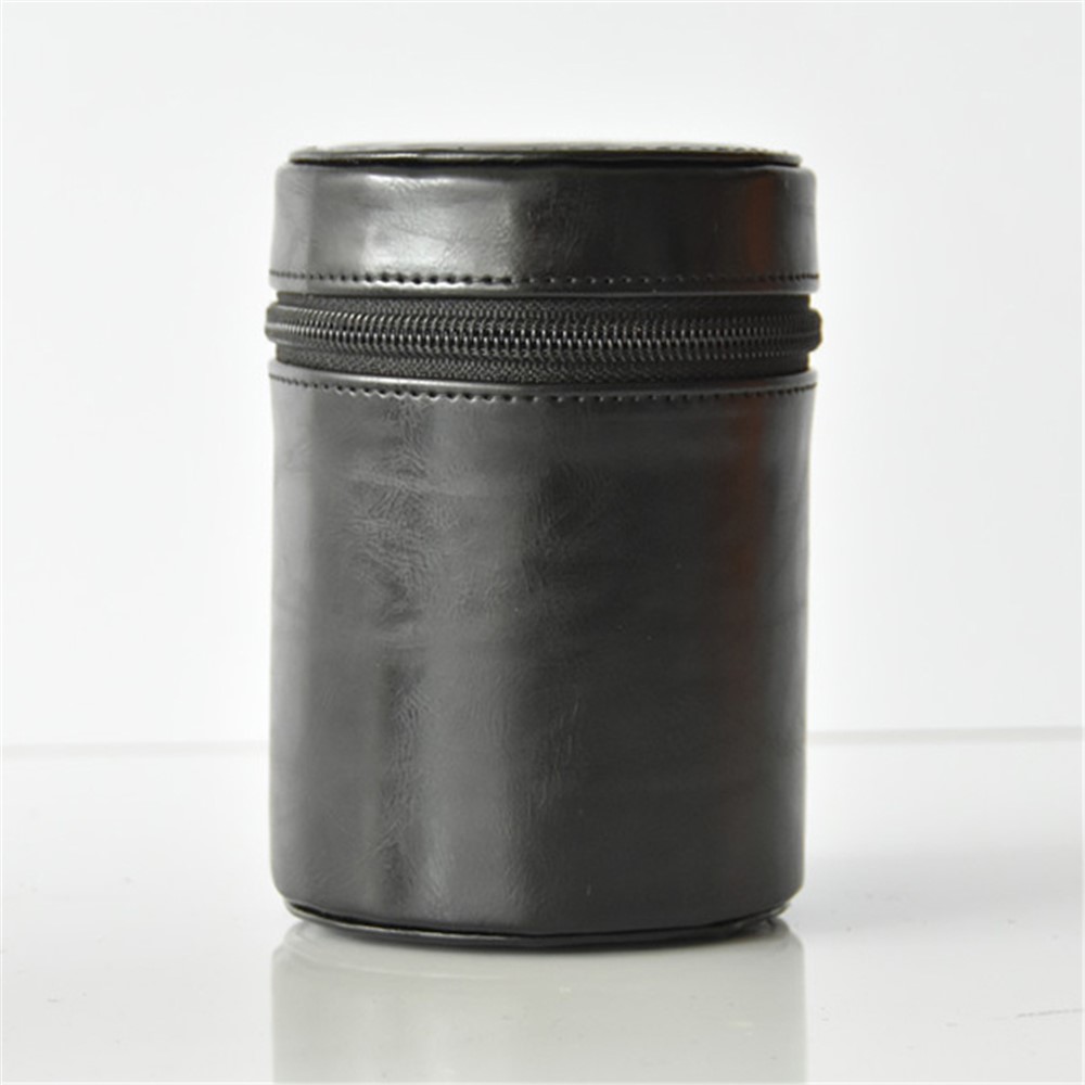 Camera Lens Bag Lens Pocket PU Leather Case for Nikon Canon Sony Fujifilm etc - Size: S / Black-1