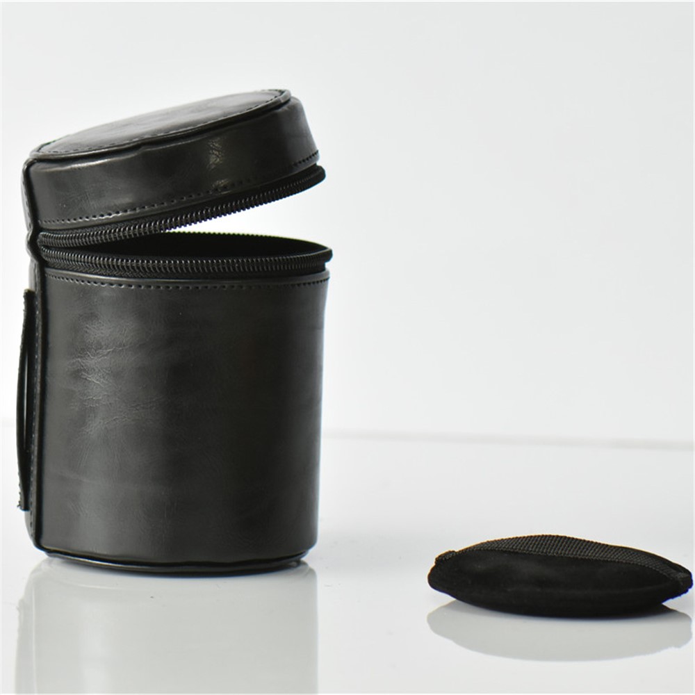 Camera Lens Bag Lens Pocket PU Leather Case for Nikon Canon Sony Fujifilm etc - Size: S / Black-2