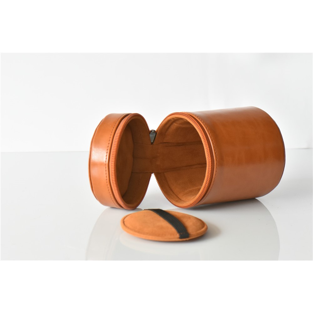 Camera Lens PU Leather Bag Cover for Nikon Canon Sony Fujifilm etc - Size: M / Brown-6