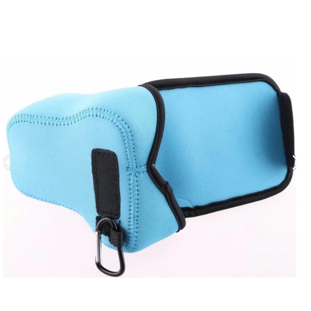 Bolsa de Proteção à Câmera à Prova D'água de Neoprene Para Fuji Fujifilm Xa3/xm1/xa2/xa10/xa20/xa5 - Azul-3