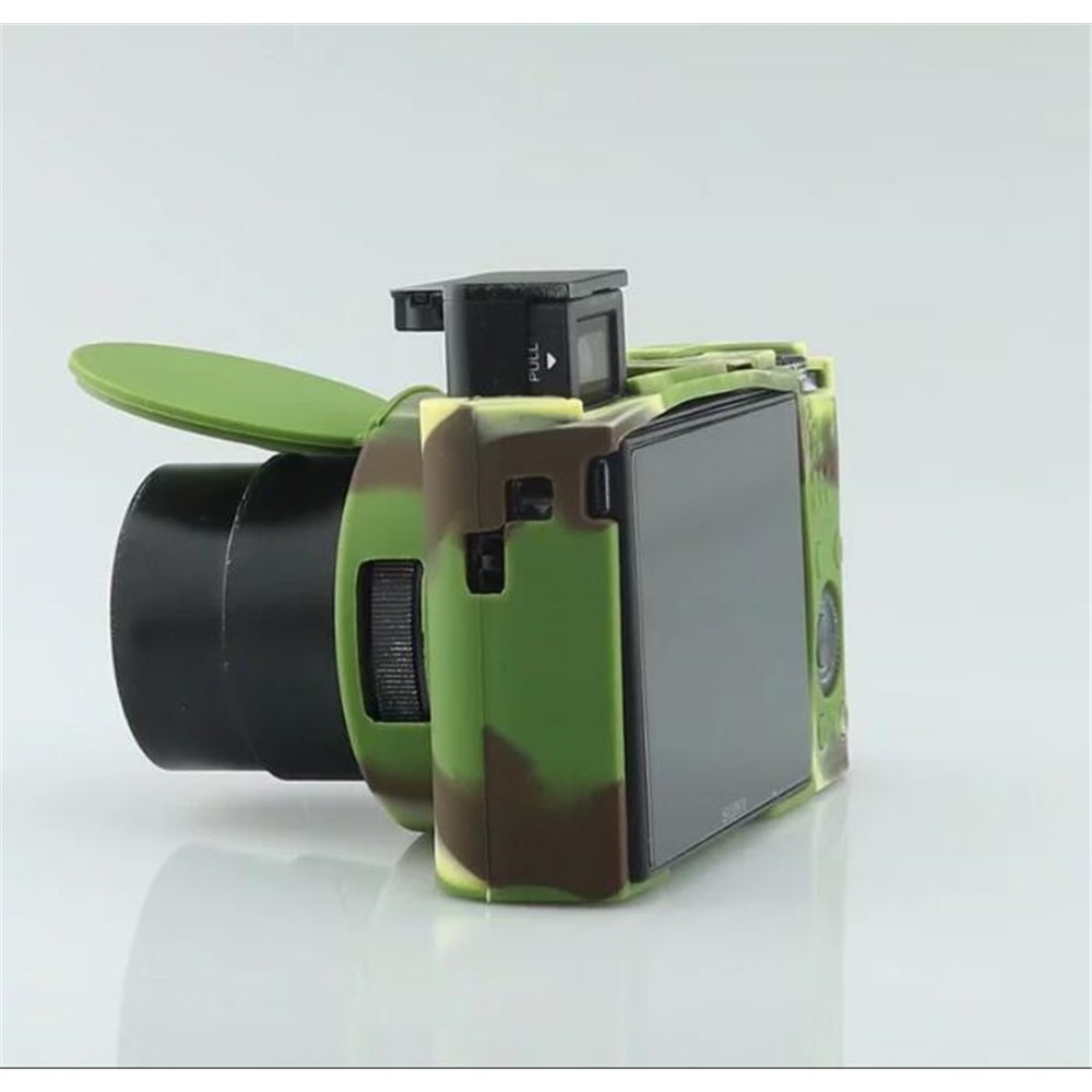 Soft Silicone Cover with Camera Lens Cap for Sony RX100 III/IV/V M3 M4 M5 - Camouflage-7