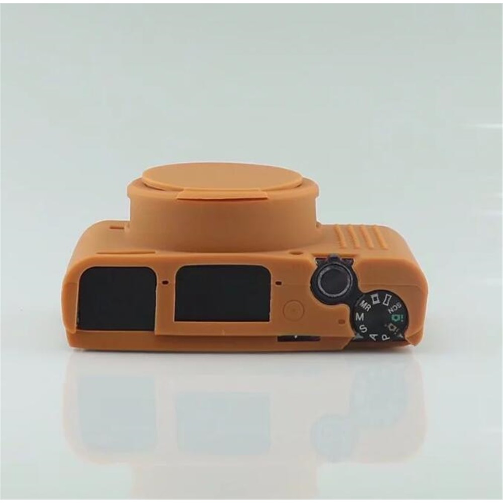 Soft Silicone Protective Shell with Camera Lens Cap for Sony RX100 III/IV/V M3 M4 M5 - Brown-5