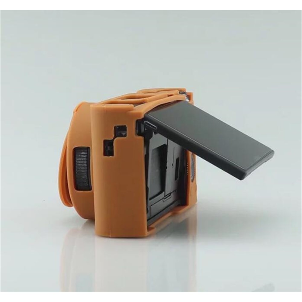 Soft Silicone Protective Shell with Camera Lens Cap for Sony RX100 III/IV/V M3 M4 M5 - Brown-9