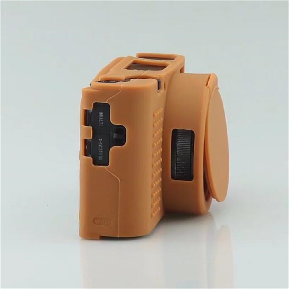 Soft Silicone Protective Shell with Camera Lens Cap for Sony RX100 III/IV/V M3 M4 M5 - Brown-13