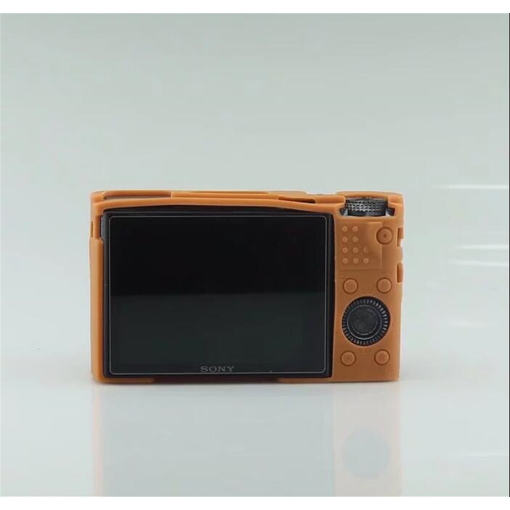 Soft Silicone Protective Shell with Camera Lens Cap for Sony RX100 III/IV/V M3 M4 M5 - Brown-15
