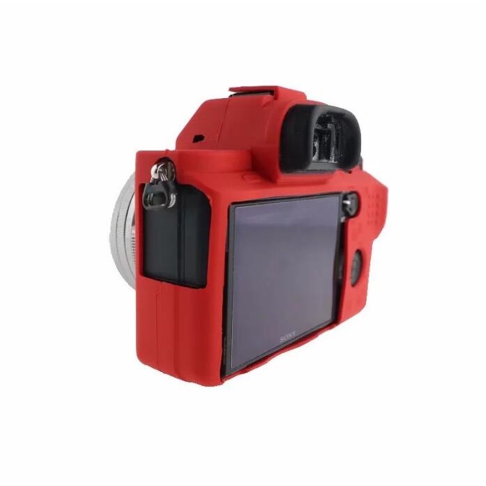 Custodia Protettiva In Silicone Flessibile Per Sony Alpha A7 II / A72 / A7R2 / A7S2 - Rosso-3