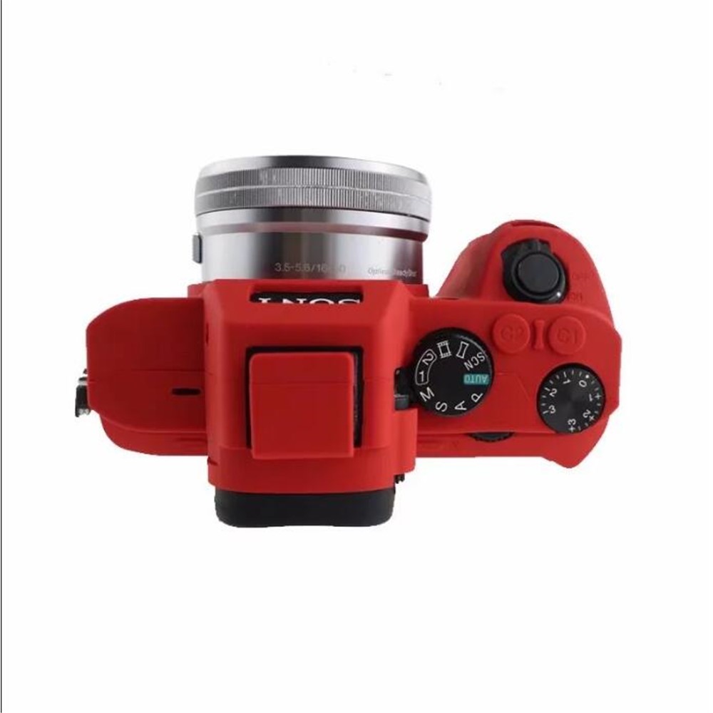 Custodia Protettiva In Silicone Flessibile Per Sony Alpha A7 II / A72 / A7R2 / A7S2 - Rosso-7