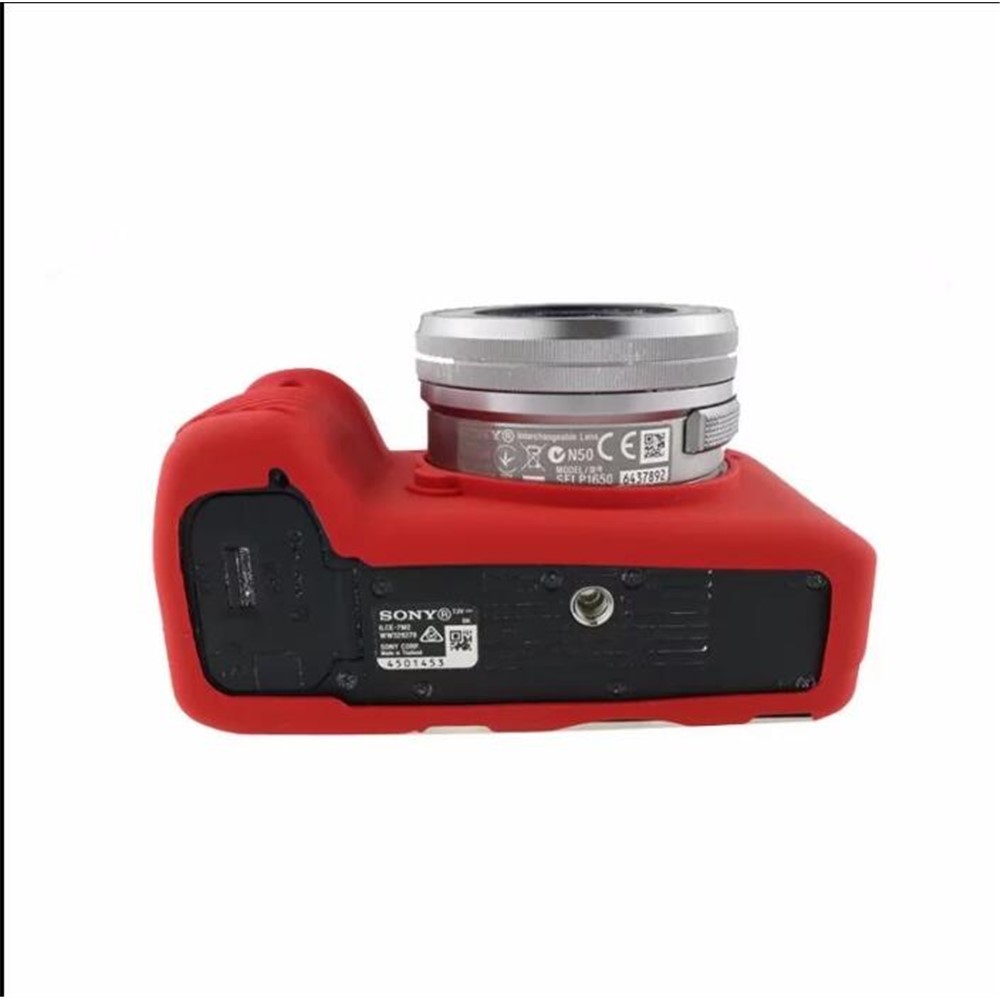 Custodia Protettiva In Silicone Flessibile Per Sony Alpha A7 II / A72 / A7R2 / A7S2 - Rosso-9