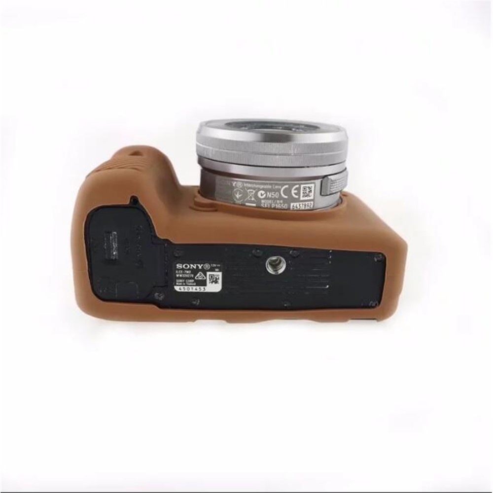 Soft Silicone Camera Case Shell for Sony Alpha A7 II / A72 / A7R2 / A7S2 - Brown-3