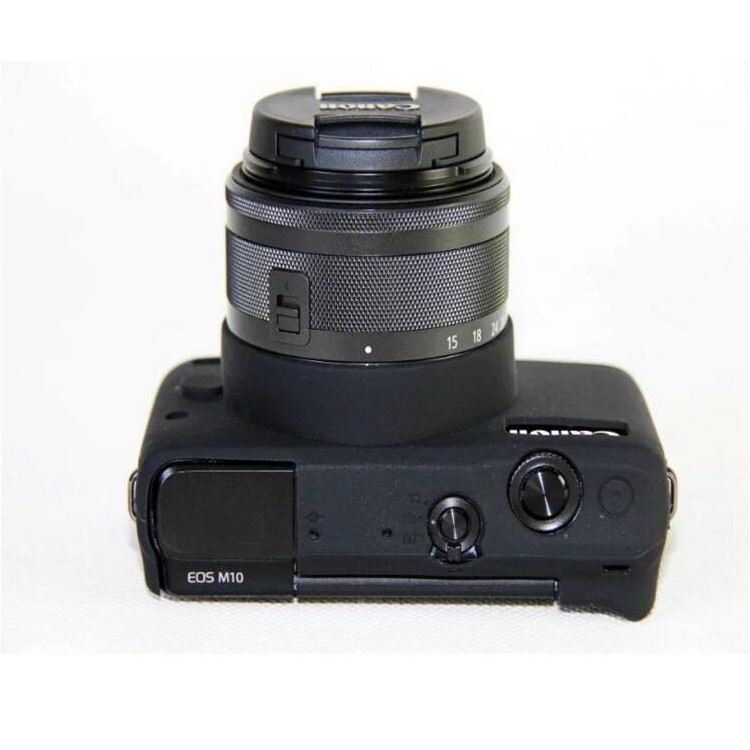 Soft Silicone Camera Case Cover for Canon EOS M10 - Black-5