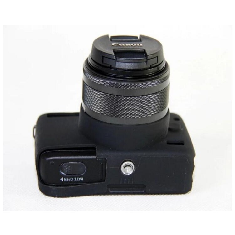 Soft Silicone Camera Case Cover for Canon EOS M10 - Black-6