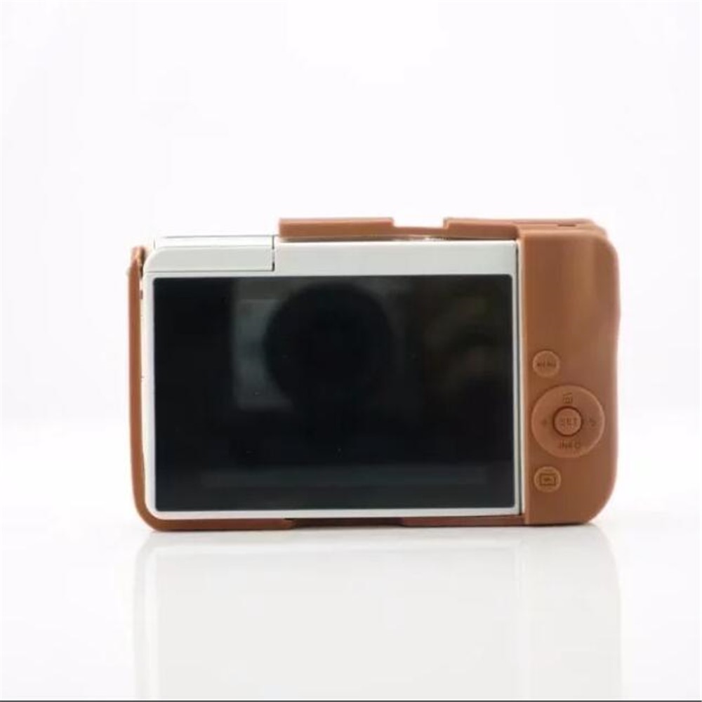 Couverture De Protection En Silicone Douce Pour Canon EOS M10 - Marron-2