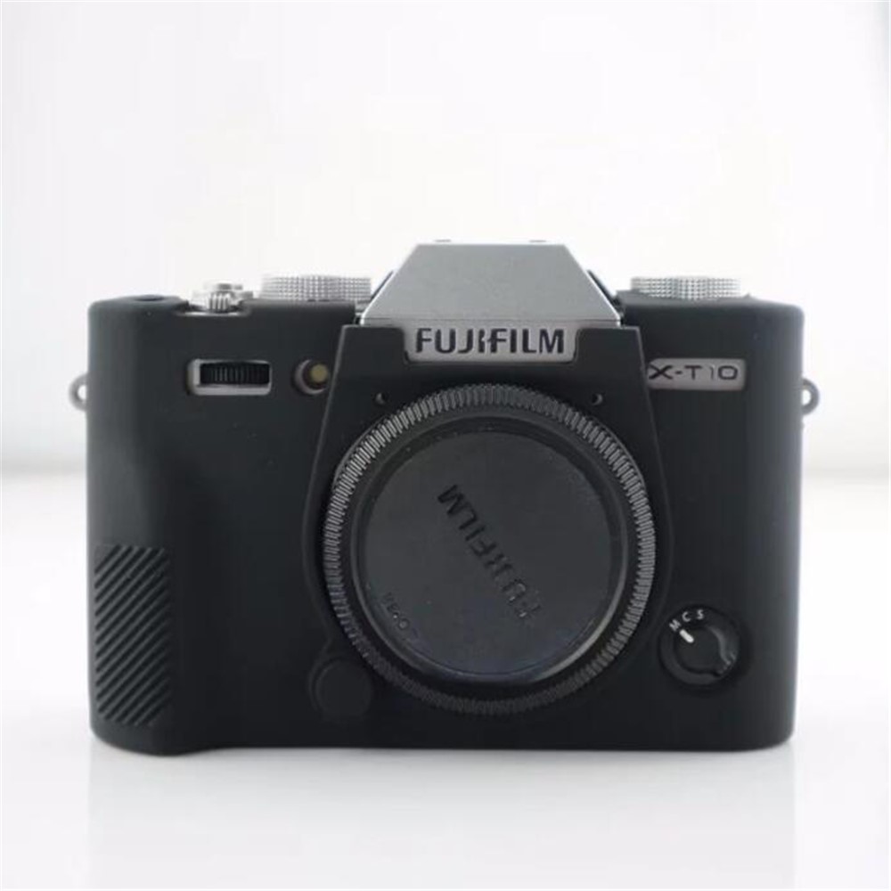 Soft Silicone Casing Cover for Fujifilm X-T10 - Black-1