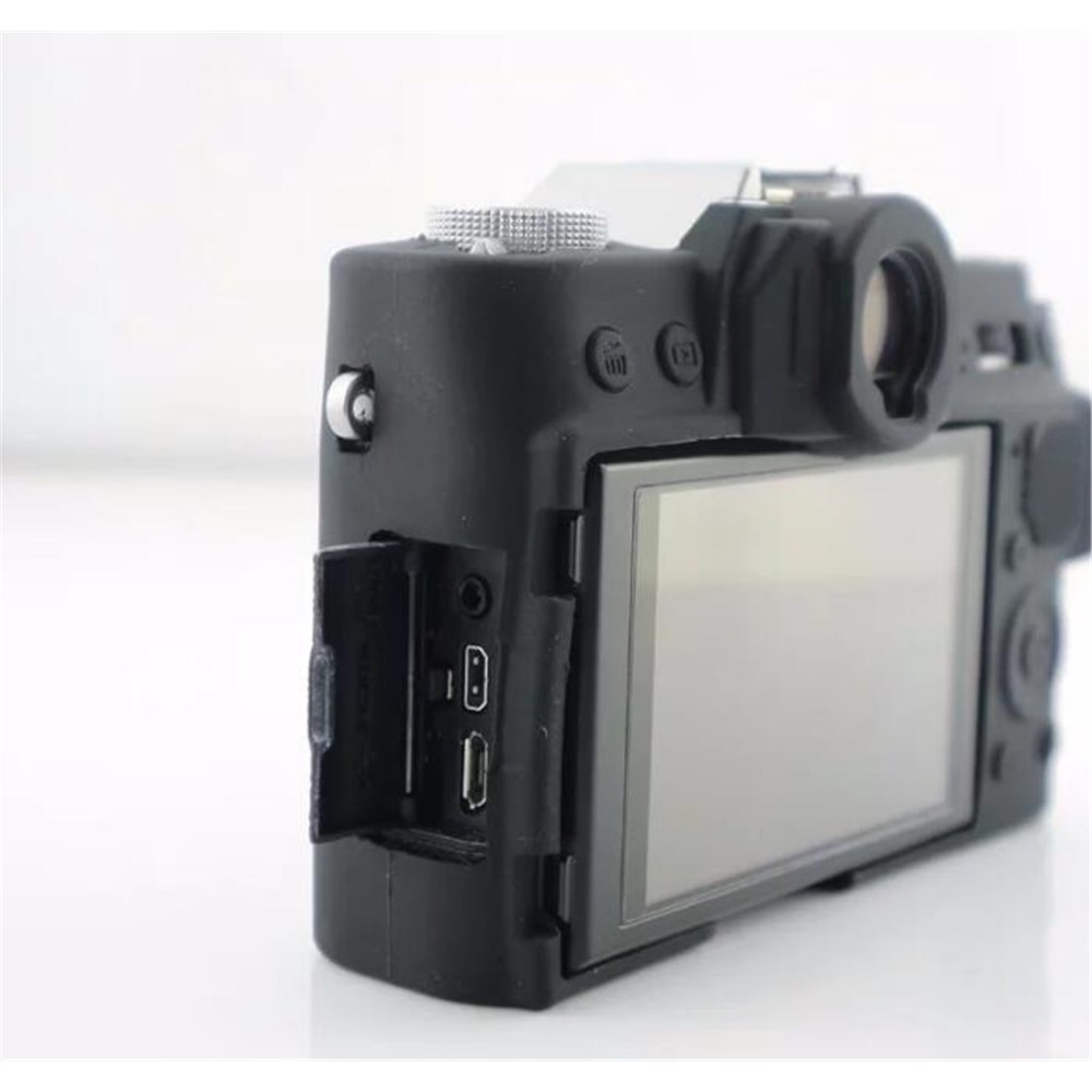 Capa De Invólucro De Silicone Macio Para Fujifilm X-T10 - Preto-8