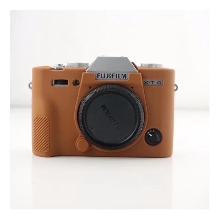 Soft Silicone Protective Shell for Fujifilm X-T10 - Brown-1
