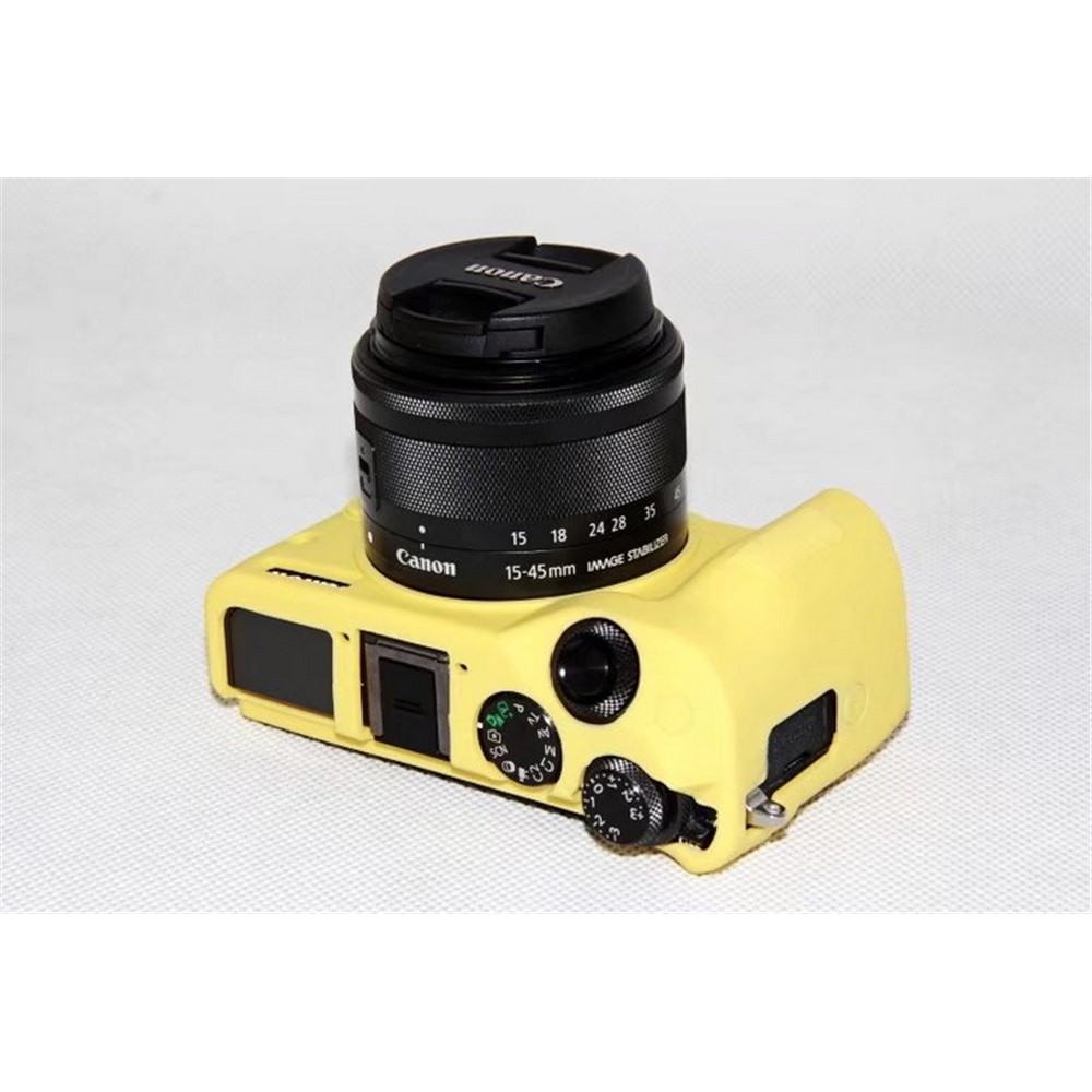 Flexible Silicone Protector Cover Case for Canon EOS M6 - Yellow-6