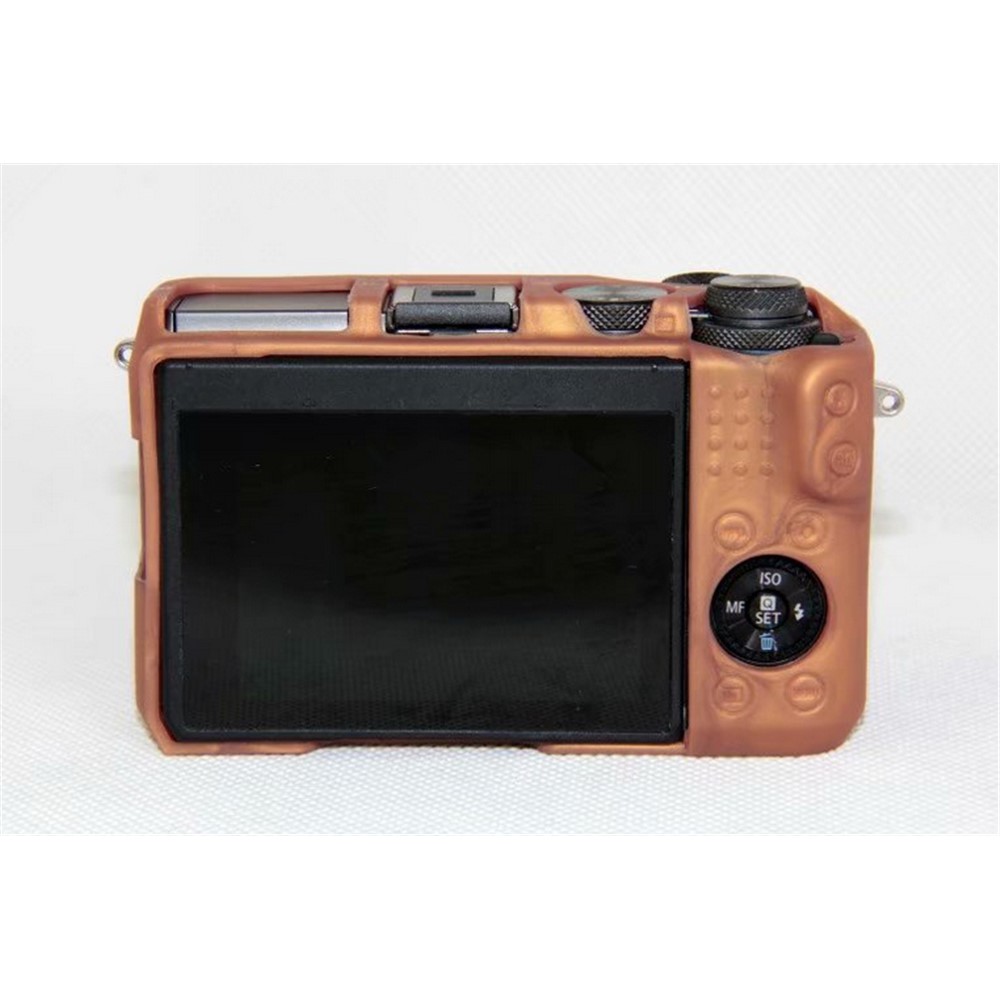 Soft Silicone Camera Case Protective Cover for Canon EOS M6 - Coffee-2