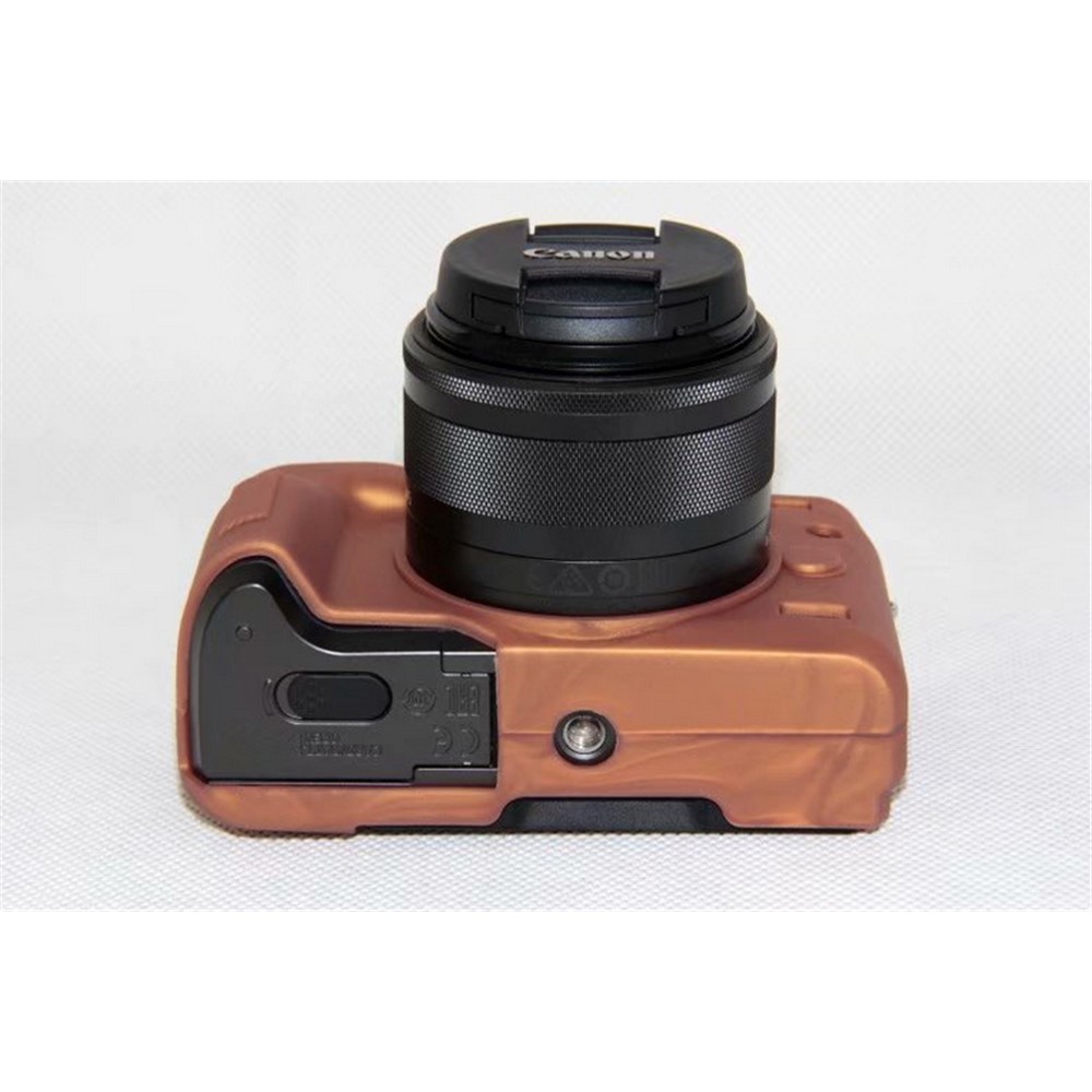 Soft Silicone Camera Case Protective Cover for Canon EOS M6 - Coffee-4