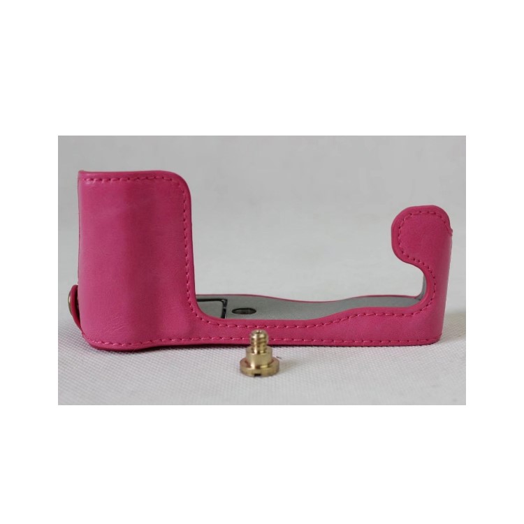 PU Leather Half Cover Bag for Fujifilm X-A5 Digital Camera - Rose-1