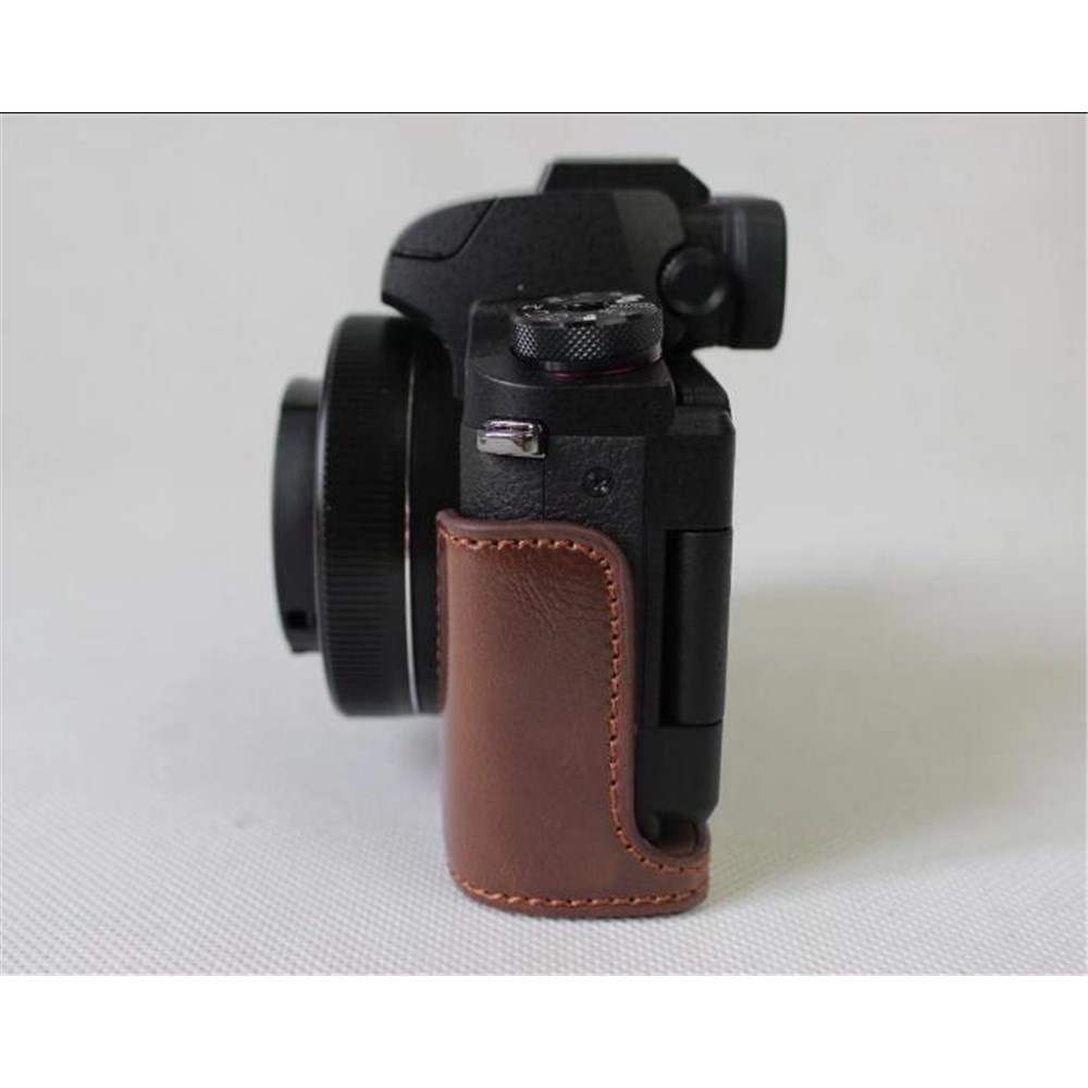 PU Leather Half Camera Protective Bag for Canon Powershot G1XIII - Coffee-10