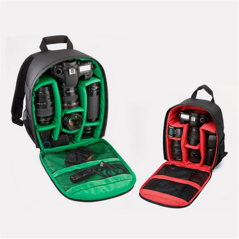 Compact Outdoor Camera Backpack Bag Waterproof DSLR Case - Red / Black-4
