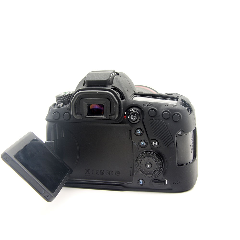 Flexible Silicone Protective Cover for Canon EOS 6D Mark II - Black-10