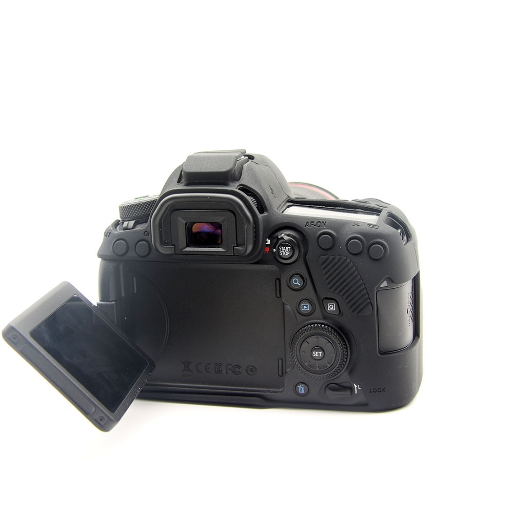 Cubierta Protectora De Silicona Flexible Para Canon EOS 6D Mark II - Negro