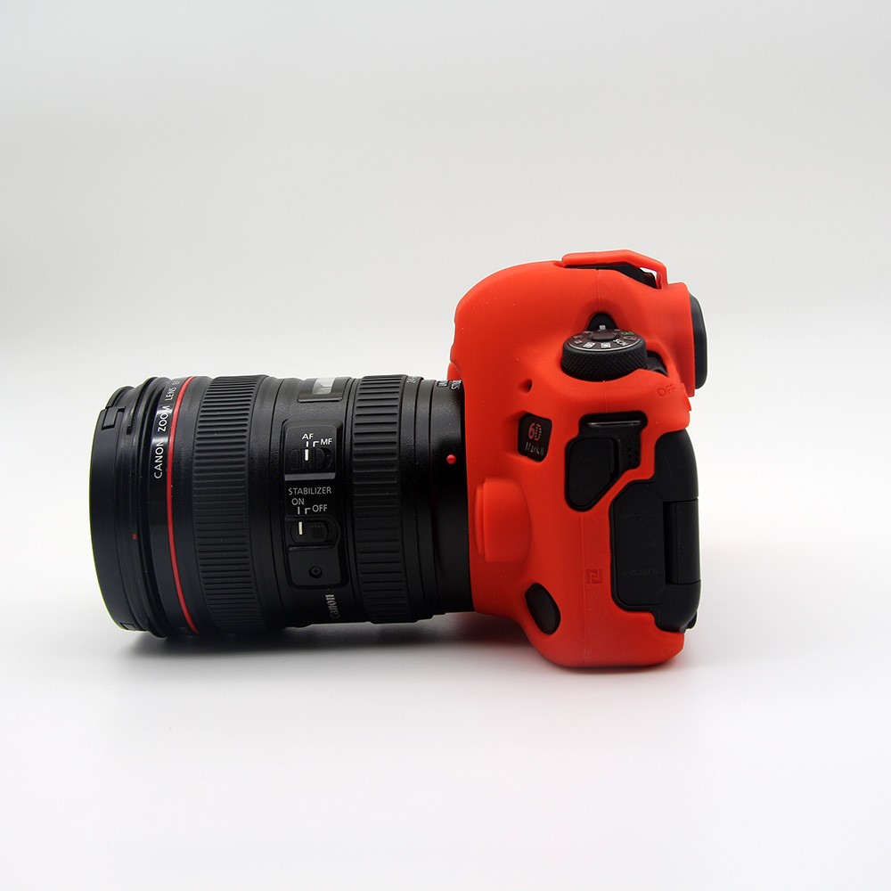 Caso de Proteção de Silicone Suave Para Canon EOS 6D Mark II - Vermelho-2