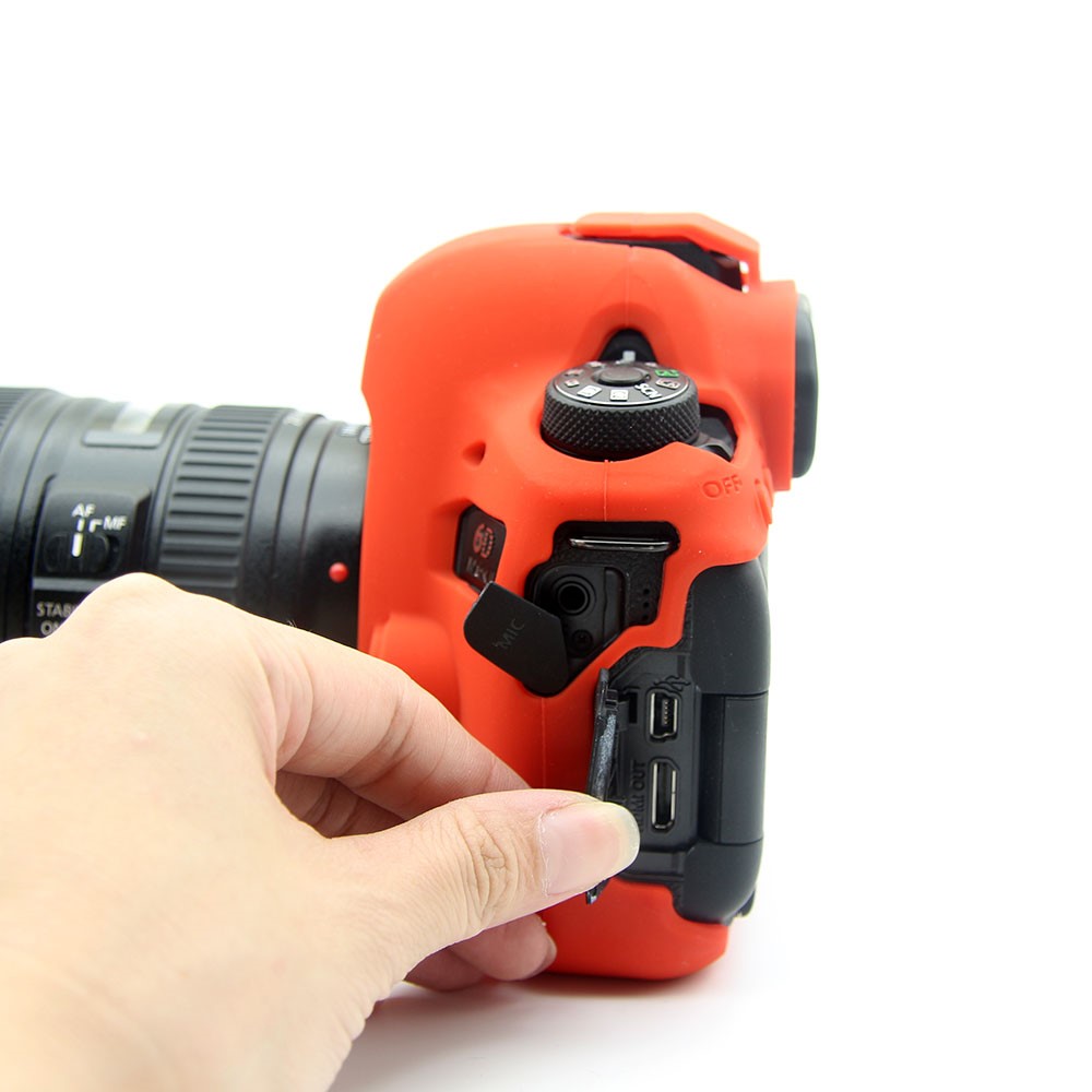 Caso de Proteção de Silicone Suave Para Canon EOS 6D Mark II - Vermelho-7