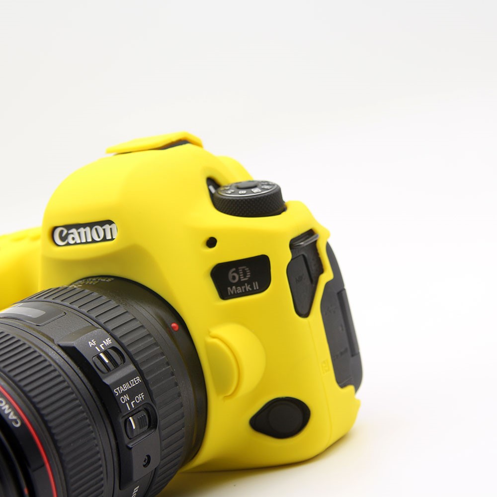 Soft Silicone Protective Shell for Canon EOS 6D Mark II - Yellow-12