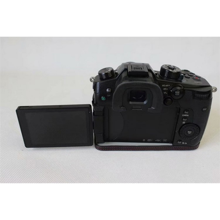 PU Leather Half Camera Case Pouch for Panasonic DMC-GH5GK - Black-6