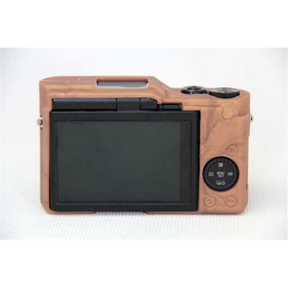 For Panasonic DC-GF9KGK/Lumix DMC-GF9 Silicone Case Protection Flexible Case - Coffee-3