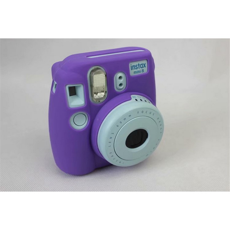 Soft Silicone Protective Case Cover for FUJIFILM Instax Mini 8 - Purple-2